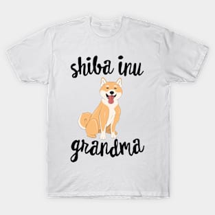 Shiba Inu Grandma Pawma Dog Grandparents Grand Maw T-Shirt